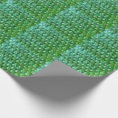 Grüne Diamanten, grüne Edelsteine-Schmuckmuster Geschenkpapier (Ecke)