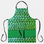 Grüne Diamanten, grüne Edelsteine Schmuckmuster Schürze (Vorderseite)