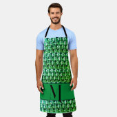 Grüne Diamanten, grüne Edelsteine Schmuckmuster Schürze (Getragen)