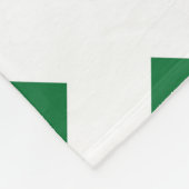 Grüne Diamanten in Weiß Fleecedecke (Ecke)
