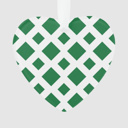Grüne Diamanten in Weiß Ornament (Vorderseite)
