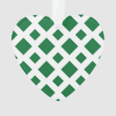 Grüne Diamanten in Weiß Ornament (Rückseite)