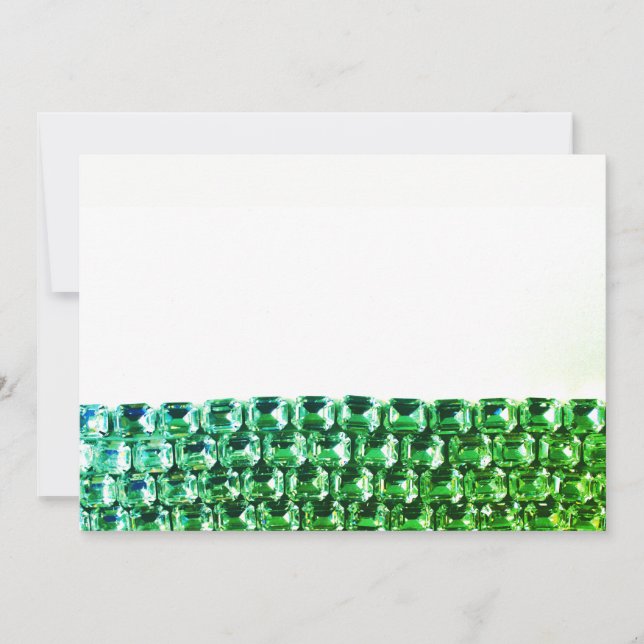 Grüne Diamanten Rhinestones (Vorderseite)