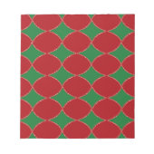Grüne Diamantsymbole auf rot Notizblock (Vorderseite)