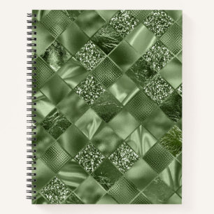 GRÜNE DIAMOND SHIMMER KARIERT NOTIZBLOCK