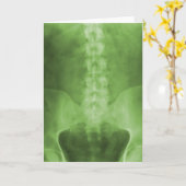 Grüne Digital-Röntgenstrahl-Kunst-Gruß-Karte Karte (Gelbe Blume)
