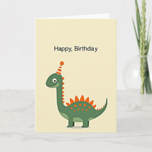 Grüne Dino-Geburtstagskarte Karte