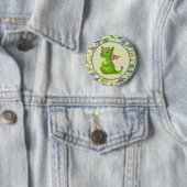 Grüne Dinosaurier Button (Beispiel)
