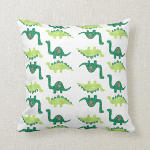 Grüne Dinosaurier-Kissen Kissen