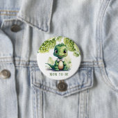 Grüne Dinosaurier-Mama Button (Beispiel)