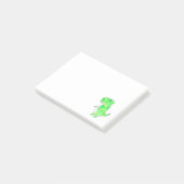 Grüne Dinosaurier Wasserfarbe Zeichnend Notizen (angewinkelt)