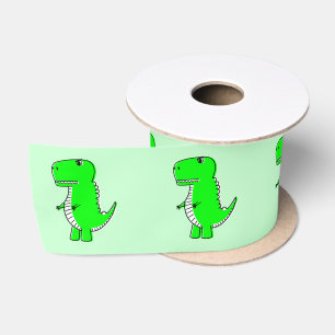Grüne Dinosaurier Zeichnung Satinband