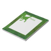 Grüne Dinosaurierhaut Notizblock (Rotiert)