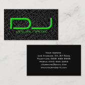 Grüne DJ-Geschäfts-Karte mit coolem Hintergrund Visitenkarte (Vorne/Hinten)