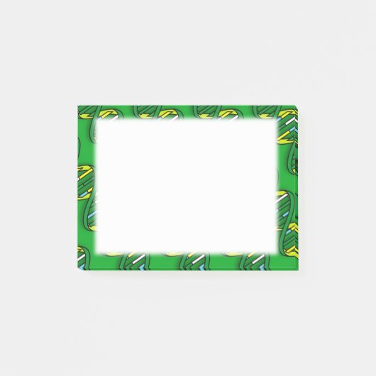 Grüne DNA Medizinische Wissenschaft Post-it Klebezettel (Vorderseite)