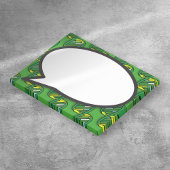 Grüne DNA-Sprechblase Medizinwissenschaft Post-it Klebezettel