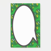 Grüne DNA-Sprechblase Medizinwissenschaft Post-it Klebezettel (Vorderseite)