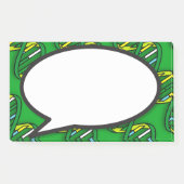 Grüne DNA-Sprechblase Post-it Klebezettel (Vorderseite)