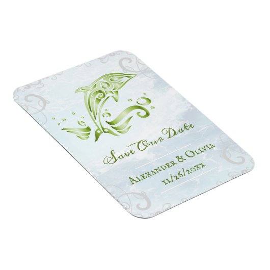 Grüne Dolphin speichert das Datumsfenster Magnet (Rechte Seite)