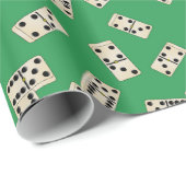 Grüne Dominosteine Geschenkpapier (Rolleneckpunkt)