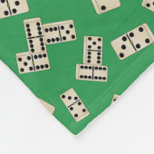Grüne Dominosteine personalisiert Fleecedecke (Ecke)