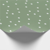 Grüne Doppelpunkte Geschenkpapier (Ecke)