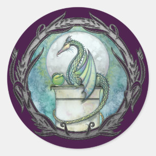 Grüne Drache Gothic Fantasy Art Aufkleber
