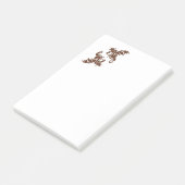 Grüne Drachen Post-it Klebezettel (angewinkelt)