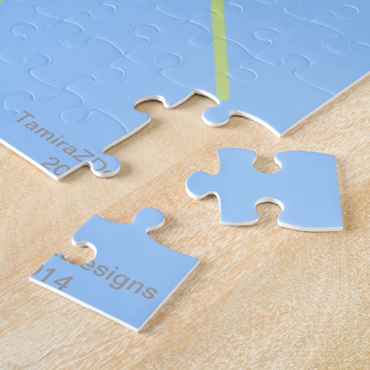 Grüne Drachen-Raumschiff-Blitze Puzzle (Seite)