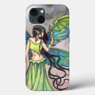 Grüne Drachenfee Fantasy Kunst Feen iPhone 13 Hülle