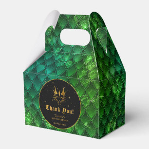 Grüne Drachenschuppen Gold Geburtstag Dankeschön Geschenkschachtel