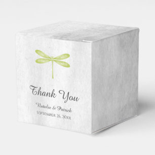 Grüne Dragonfly-Gastgeschenk Hochzeiten Geschenkschachtel