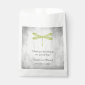 Grüne Dragonfly-Gastgeschenk Hochzeiten Geschenktütchen (Vorderseite)