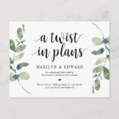 Grüne, Drehung in Plänen, Hochzeit verschoben Postkarte (Vorderseite)