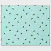 Grüne Dreiecke in blau Geschenkpapier (Flach)