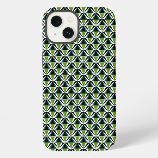 Grüne Dreiecke iPhone Hülle (Rückseite)