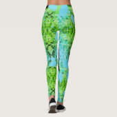 Grüne Dreiecke Türkische Farbe Leggings (Rückseite)