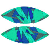 Grüne dreieckige Ausschnitte auf blauem Hintergrun Football (Paneele)