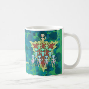 Grüne Dreiecks-Ausserirdische Kaffeetasse