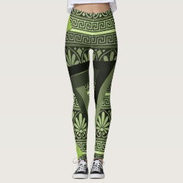 grüne Dreiecksfrauen Leggings