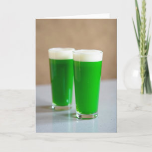Grüne Drinks-Schaum-Kunstkarte Karte