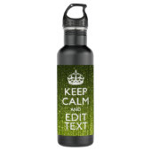 Grüne Drucken Persönliche Behalten Ruhe Trinkflasche (Vorderseite)