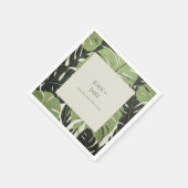 Grüne Dschungel-Blätter, gewagt und modern, Hochze Serviette (Ecke)