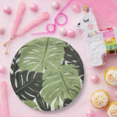 Grüne Dschungel-Blätter, gewagt und modern Pappteller (Party)