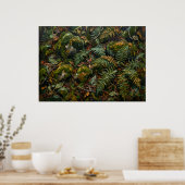Grüne Dschungelvegetation Wandkunst Poster (Küche)