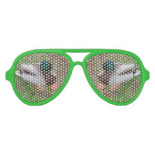 Grüne Duck Retro Party Shades, grün Partybrille (Vorderseite)