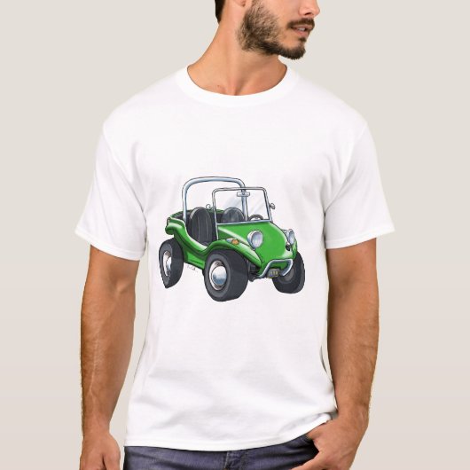 Grüne Dunebuggy-Optik T-Shirt (Vorderseite)