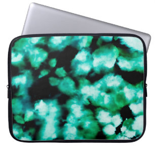 Grüne dunkle Gefärbte Krawatte. Aquamarine Inspira Laptopschutzhülle