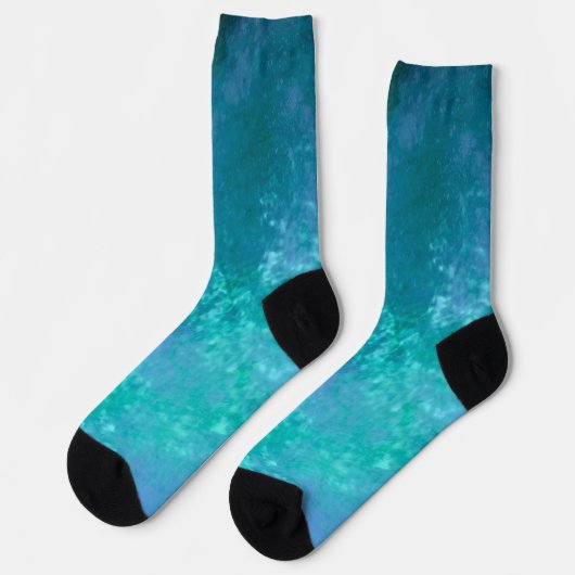 Grüne dunkle Sturmwolken Socken (Linkes Detail)