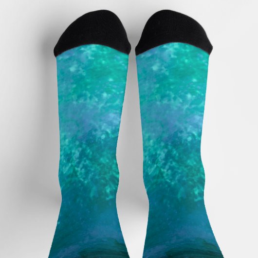 Grüne dunkle Sturmwolken Socken (Oben)